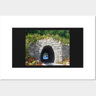 Tunnel to the sea Newport RI Cliff Walk Posters and Art